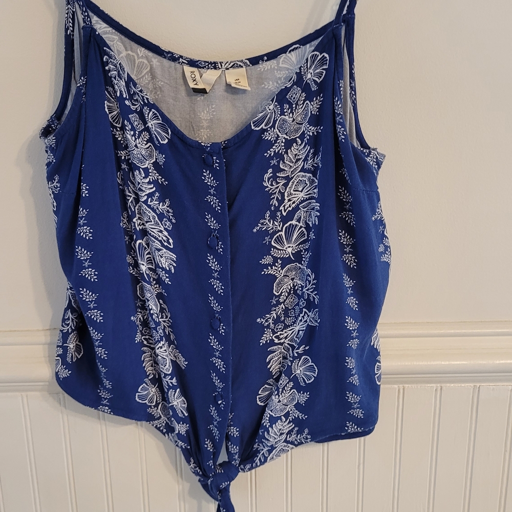 Roxy Blue Floral Women's Tank Top